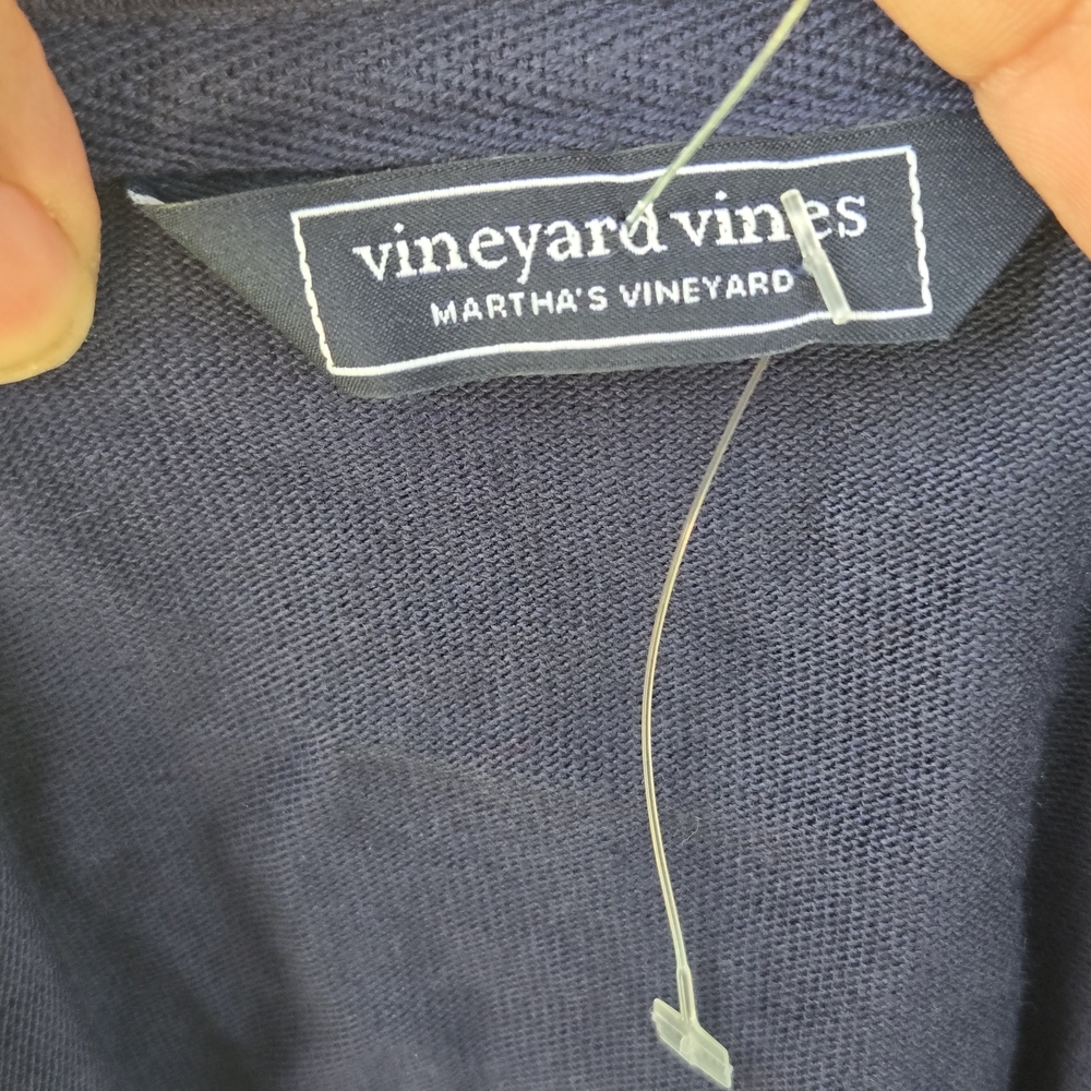 Vineyard Vines Navy and White Striped Shirt 270 - Picture 11 of 12